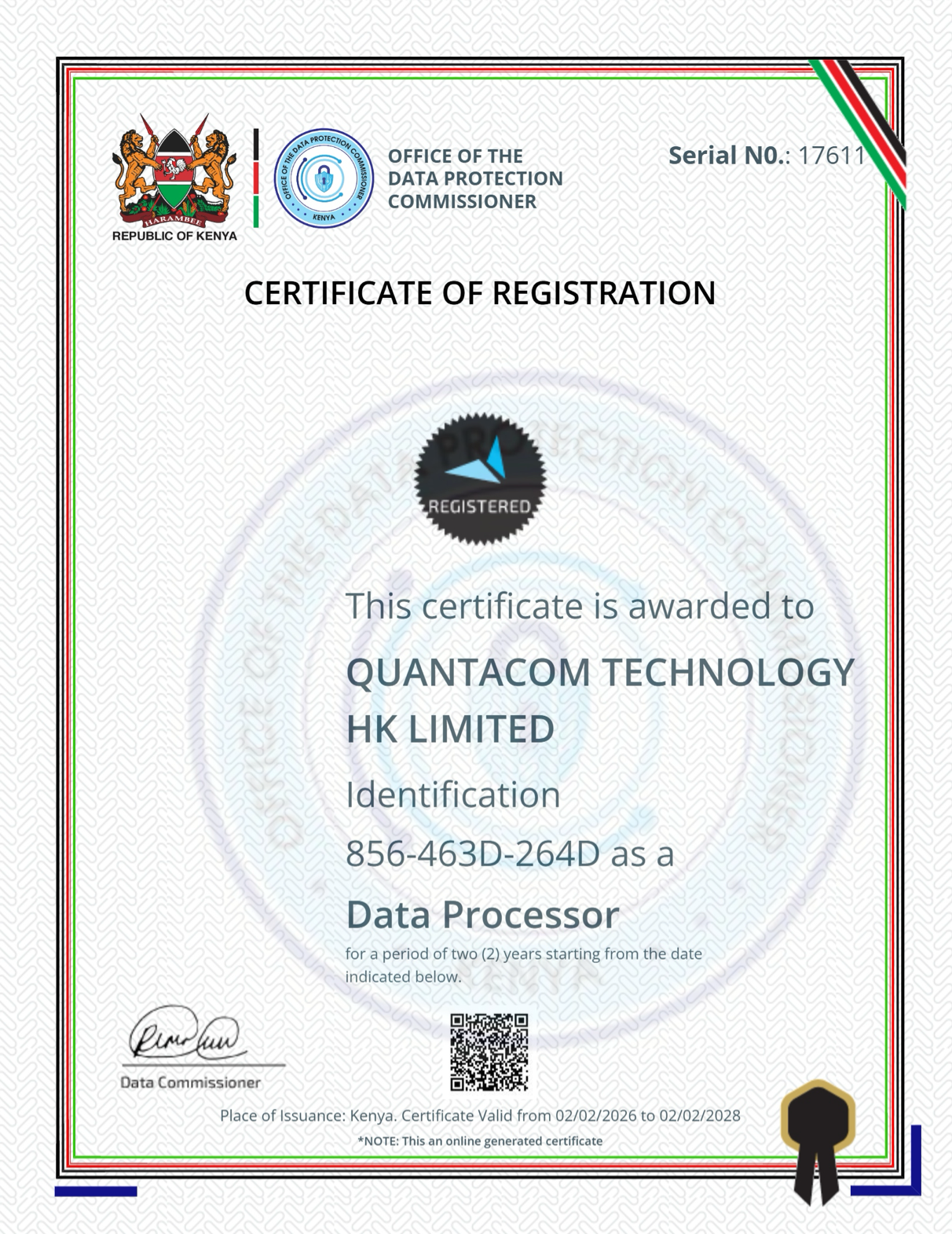 Data Processor Registration